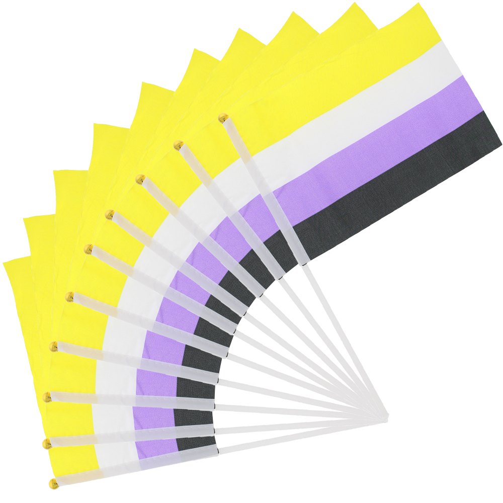 Zac's Alter Ego - Handheld Non-Binary 30 x 16.5cm Flagge - Mehrfarben